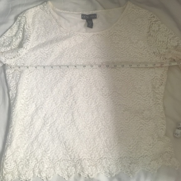 Kate hill off white lace top size xl - Picture 5 of 6
